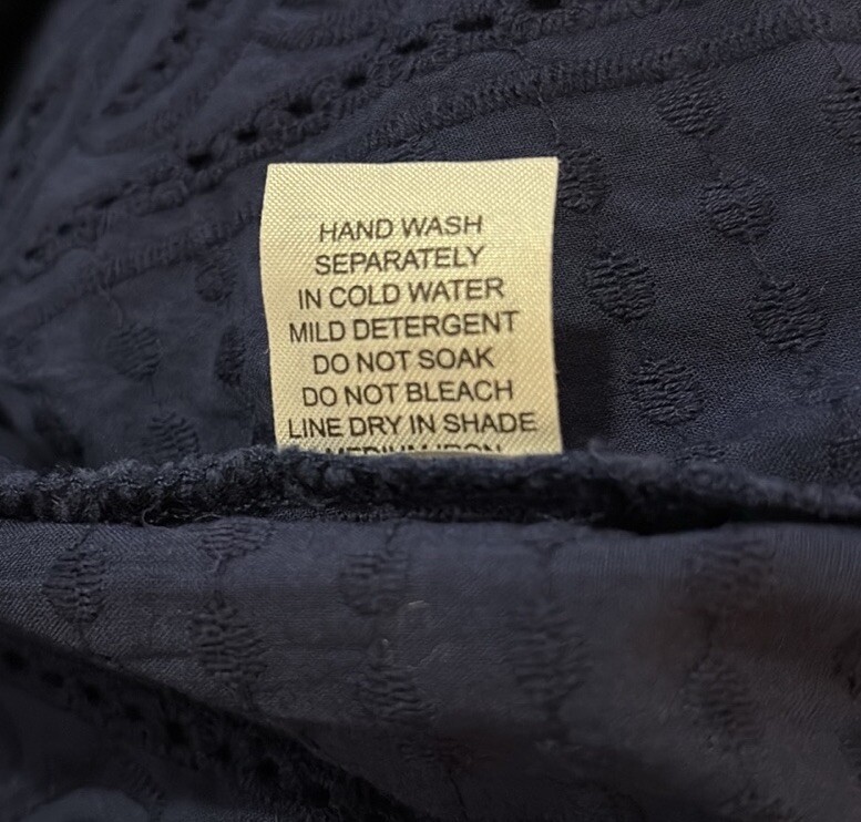 Melissa Odabash Ashley Embroidered Mini Dress Swim Coverup In Navy SZ XS NWT