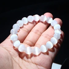 Selenite Bracelet Beaded Bracelet Natural Healing Crystals Stretch Bracelet