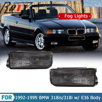 Fog Lights for BMW E36 M3 3 Series 92-99 Replace Factory Lamp Smoke Lens Bumper
