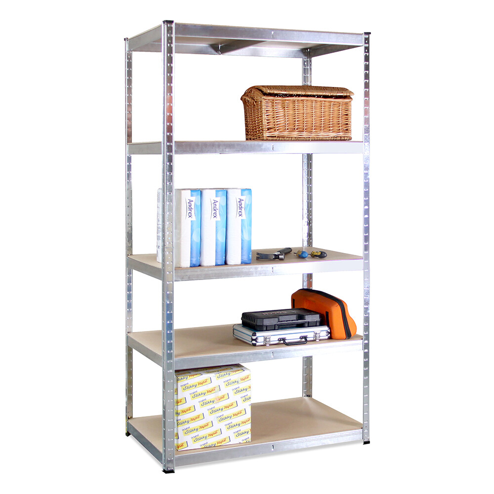 GRack Shelving 5 Tier Galvanised Metal Deep Racking Storage 180x90x60