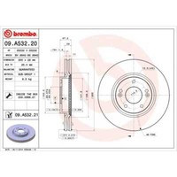 Brembo 2X Bremsscheibe Vorne Ø300Mm BelüFtet FüR Hyundai I30 Kia Cee'd Fd Gd