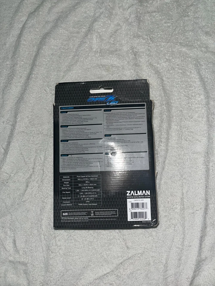 Zalman CNPS7X LED Ultra Quiet CPU Cooler Heatsink Designed New  - Image 2 of 2