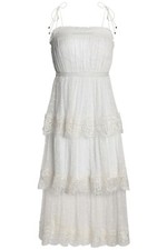 Zimmermann Tiered Swiss Dot Lace Midi Dress