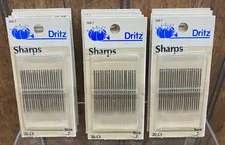 (12) New Packs of (20) Ct (240) Total - Dritz Sharps Needles Size 7 56S-7 1988