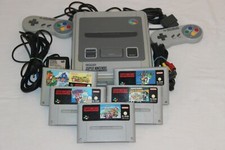 Console SNES Super Nintendo 1/2x controller originale-tutti i cavi-Mario Kart