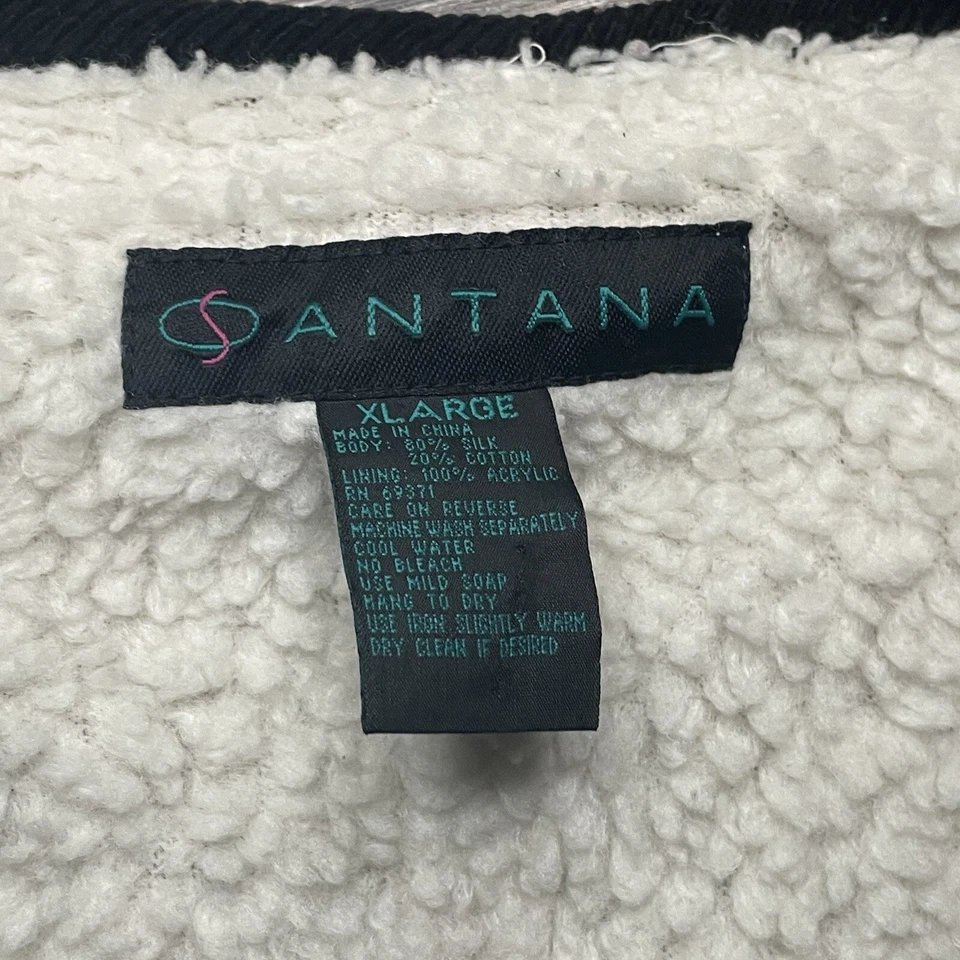 Chaleco Santana Sherpa Forrado a Cuadros Retro Talla XL Botones a Presión Foto 2 de 4