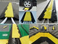 5 Channel Cable Protector Ramp Rubber Electrical Wire Cover Ramp Guard 2.4"H USA