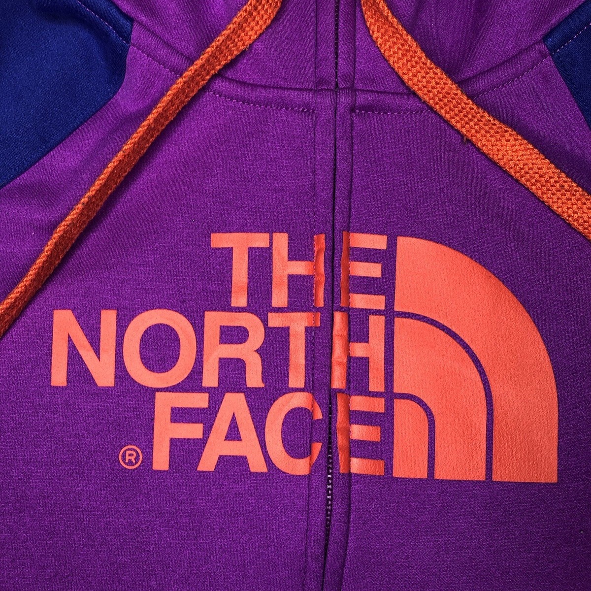The North Face Red Blue Purple Full Zip Logo Hoodie Hooded