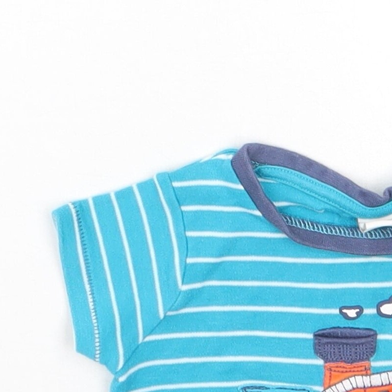 Mini Club Girls Blue Striped Cotton Blend T-Shirt Size 3-6 Months - b image 5