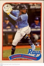 2024 Topps Series 1 - 1989 Topps Baseball #89B-50 Junior Caminero (RC) Rays