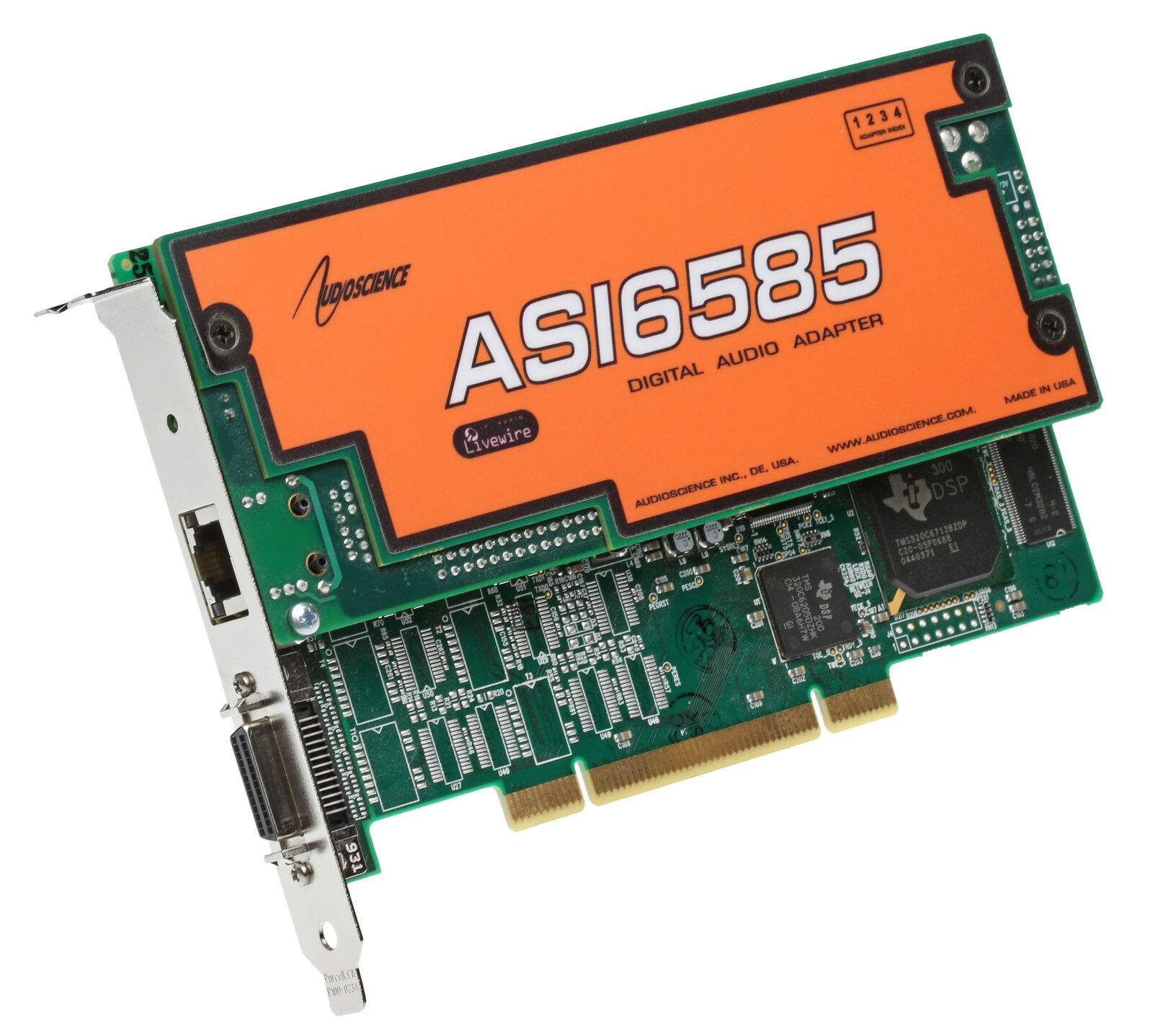 Audioscience ASI6585 PCI Livewire Broadcast 8 Channel Multichannel Sound Card
