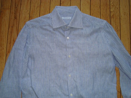 GIAMPAOLO HERREN LEINEN HEMD GR 15 1/2 ODER 40 MADE IN ITALY KAUM GETRAGEN! - Bild 4 von 10