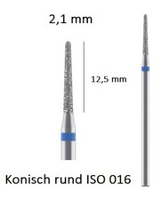 Zahntechnik 5 St&uuml;ck Sinterdiamant Schleif Bohrer Konisch Rund 016 Dental Keramik