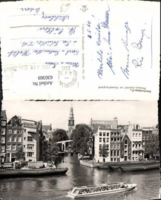 630369,Foto Ak Amsterdam Binnen-Amstel en Groenburgwal Schiffe Netherlands