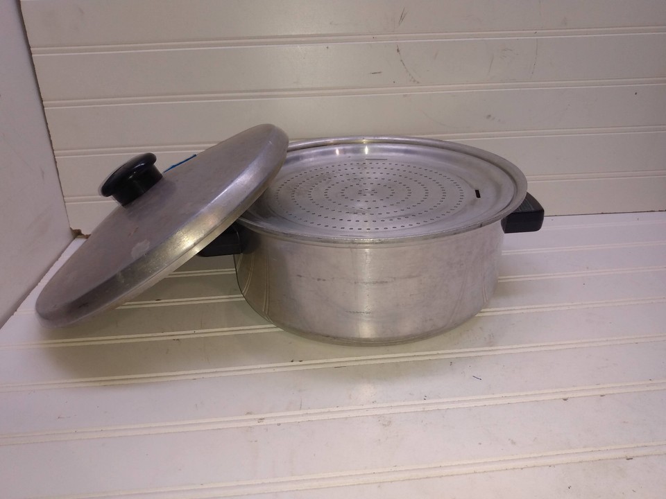 KitchenCraft Kitchen Craft 4Qt Aluminum Stock Pot Steamer Pan Double