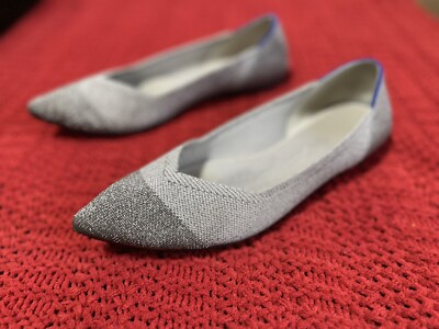 Rothy s The Point Diamond Metallic Women s Size 9