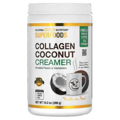 California Gold Nutrition SUPERFOODS Collagen Coconut Creamer Sweetener 288g NEW