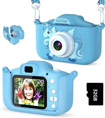 ASTGMI Macchina Fotografica Bambini, 12MP Mini Ricaricabile Fotocamera Digitale