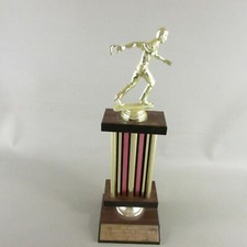 HORSESHOE TROPHY AWARD 13" TALL wood Base