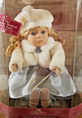 animated wind up musical doll genuine fine bisque porcelain