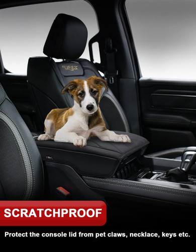 Fit 2019-2025 RAM 1500 2500 3500 Floor Console Lid Arm Rest Protect Cover Pad - Picture 3 of 7