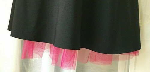 Ruby Rox Womens Black Strapless Dress, Pink Tulle, Pin Up, Rockabilly Size 9 - Picture 7 of 12