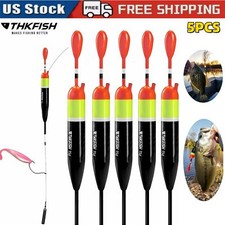 5pcs Fishing Floats and Bobbers Wood Slip Bob...
