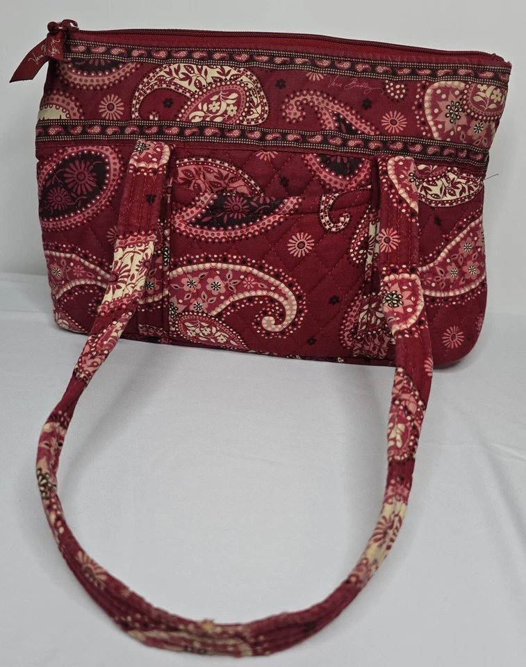 BOLSO DE MANO VERA BRADLEY BETSY MESA ROJO RETIRADO MUY BUEN ESTADO-ti Foto 2 de 4