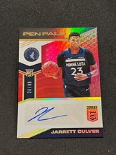 2019-20 Panini Donruss Elite Jarrett Culver Rookie Pen Pals Red 26/49 #PP-JCV
