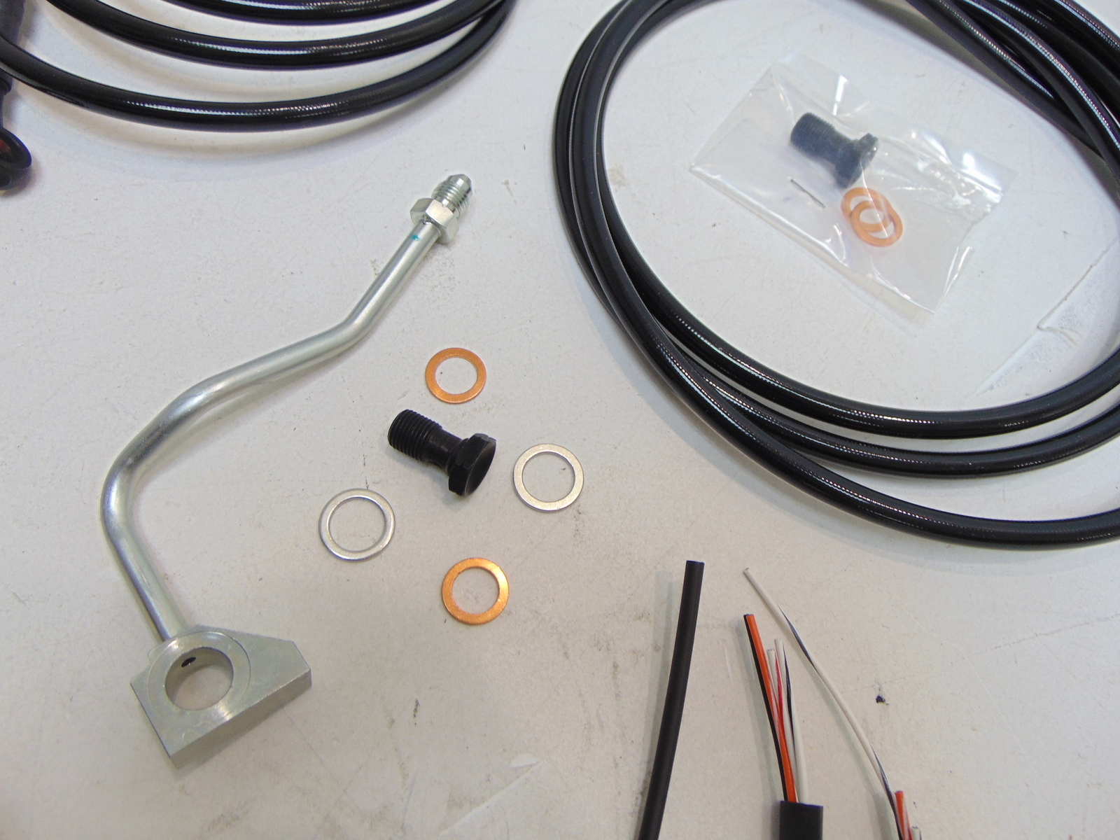 Burly Brand Extended Cable/Brake Line Kit for 13" Ape Handlebars Black