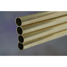 K&S 8126 0.014 in ga. Round Brass Tube 1 L ft. x 3/32 Dia. in.