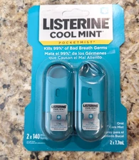 Listerine Cool Mint Pocketmist Oral Care Mist to Get Rid of Bad Breath 2 pack