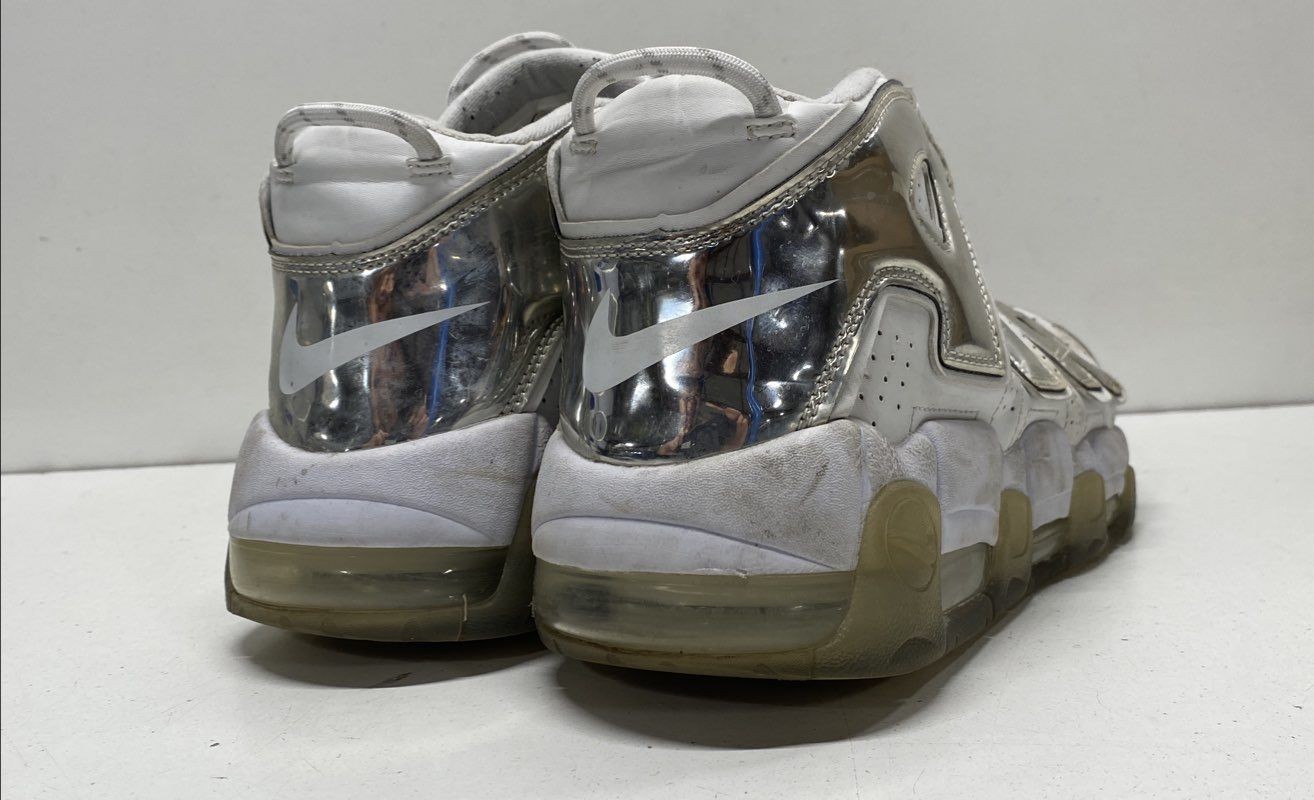 Nike White/metallic Silver Solid Sneaker Athletic… - image 4