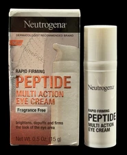 Neutrogena Peptide Multi Action Eye Cream 0.5oz 🌟 Rapid Firming Fragrance Free