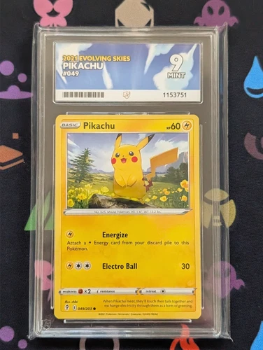 Pikachu [049/203] Evolving Skies Ace Grade 9