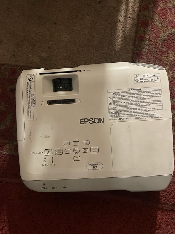 Epson PowerLite 97 3LCD XGA 2700 ANSI 10000:1 HDMI VGA USB White