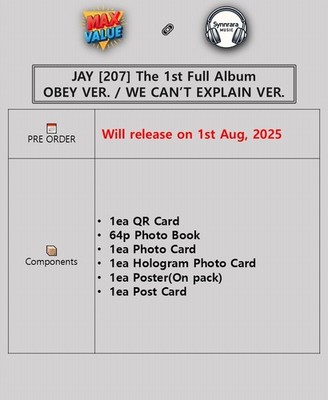 IKON JAY [207] The 1st Full Album/QR Card+Photo Book+3 Card+Poster