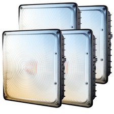 70W LED Canopy Lights 4Pack, 30/45/60/70W Selectable, 3CCT 3000/4000/5000K, C...