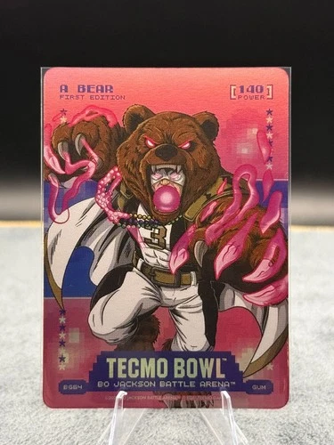 2026 Bo Jackson Battle Arena Tecmo Bowl A BEAR -Bobby Hebert- Gum Case Hit #BG64