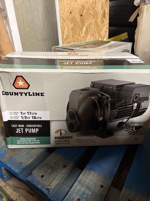 CountyLine CL520 Jet Pump Convertible Cast Iron Pump 8.5 GPM, 1/2 HP, 1028144 