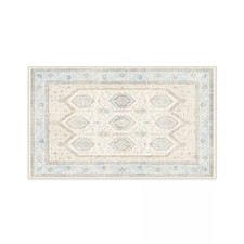 Ruggable 3'x5' Washable Bridgerton Crown Affair Opal Area Rug Ivory/Blue