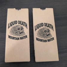 Set 2 Liquid Death Water Koozies Borsa Marrone Bidone Raffreddatore Refrigeratore Campeggio Viaggio