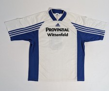 adidas Vintage 90s German White Blue Soccer Jersey Size L Large Made In Tunisia