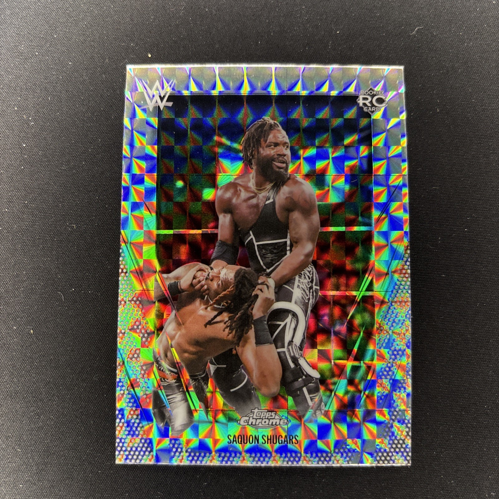 Saquon Shugars 2026 Topps Chrome WWE #154 Geometric Refractor Rookie RC