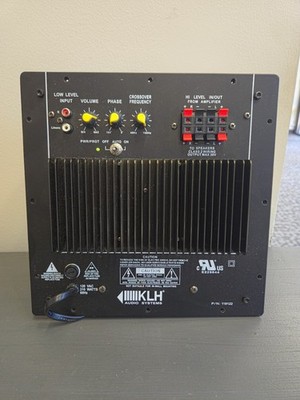 KLH Audio Systems Subwoofer Plate Amplifier E229844 120VAC 210W 60Hz Power Test