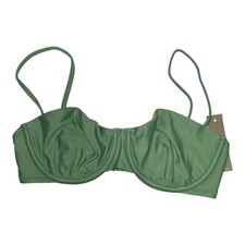 J. Crew Balconette Underwire Bikini Top Size 36B Rustic Willow Green BX612 New