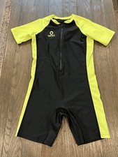 Mens Zentai Shiny Spandex Suit Bodysuit Black Neon XS