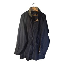  Puffa Original Mens Waterproof Coat Size XL Navy Hooded Mens Zip-Up