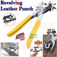 Rolson Revolving Leather Punch Plier 6 Sizes DIY Belt EYELET Hole Puncher Tool