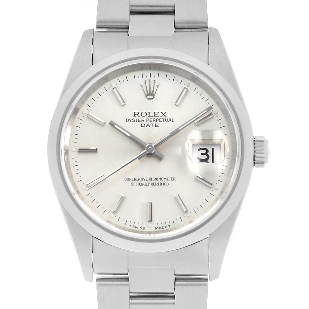 Rolex — ROLEX Oyster Perpetual Date 15200 Silver bar T Number second hand mens